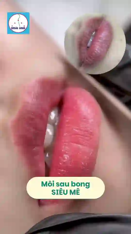 Môi sau bong — lên màu tươi tự nhiên