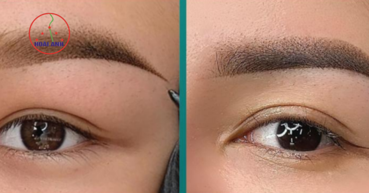 phun chân mày ombre tự nhiên hoài anh