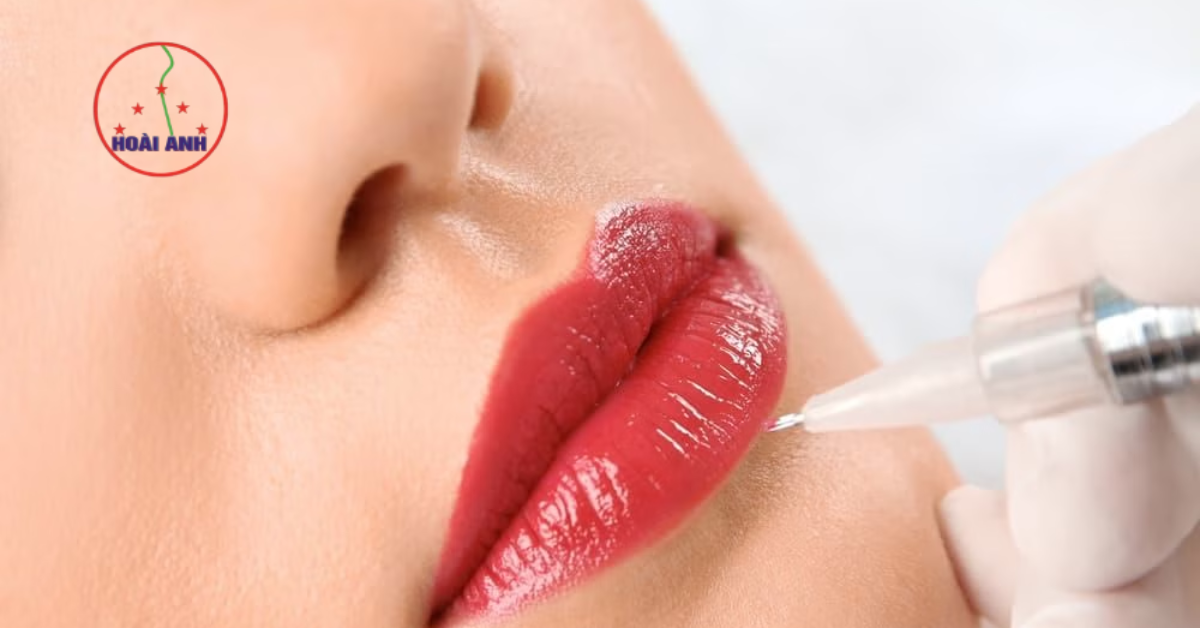 Phun môi collagen có đau không