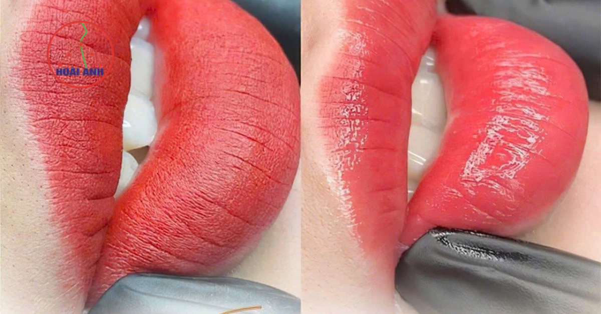 Phun môi phủ bóng giúp môi tươi tắn tự nhiên
