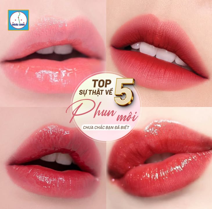 Phun môi với kỹ thuật chuyển màu tan viền tại Thẩm Mỹ Viện Hoài Anh