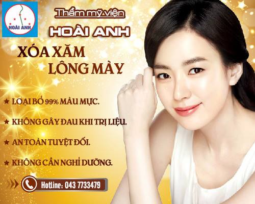 Xóa xăm lông mày vĩnh viễn an toàn — Thẩm Mỹ Viện Hoài Anh